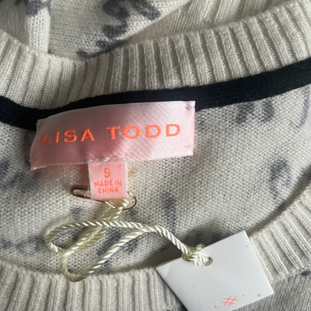 Lisa Todd Normal is Boring NWT Cashmere Sweater - Picture 5 of 7